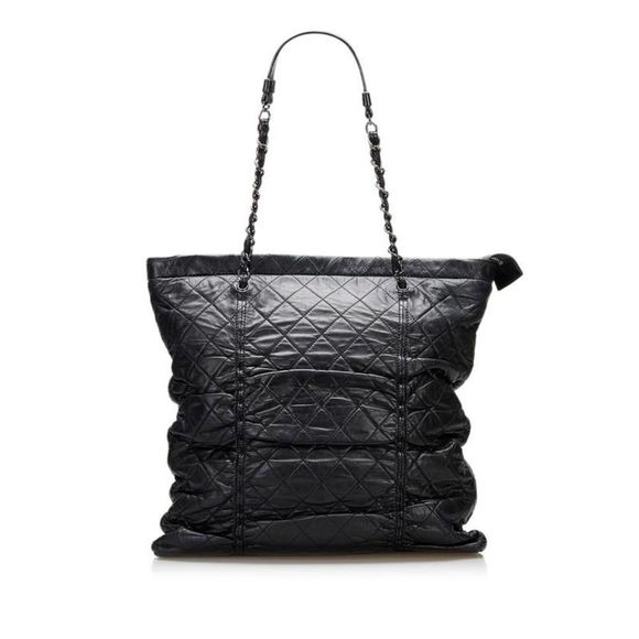 Chanel Handbags - Chanel Matelasse Chain Shoulder Bag Tote Bag Black